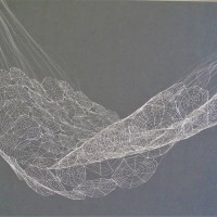 Marie Ange Guilleminot, Le Hamac en dentelles, 1999, dentelle au fuseau par Mylène Salvador-Ross, dentellière